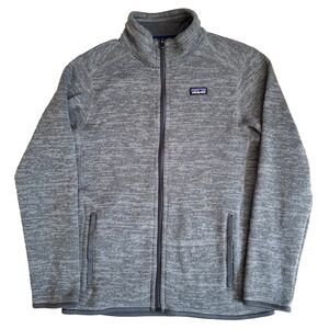 Patagonia Better Sweater full zip jacket kids XL 14 gray fleece outdoor warm